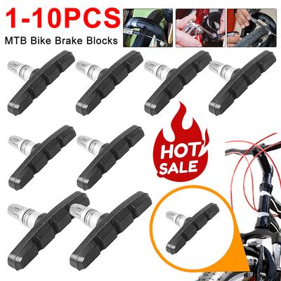 2-10PCS MTB Mountain Bike Brake Blocks Set Rubber Bicycle V-brake Shoes Pads Road Riding Cycling Accessories