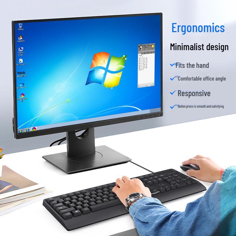 Zero Point 806 Wired USB Office Keyboard and Mouse Combo