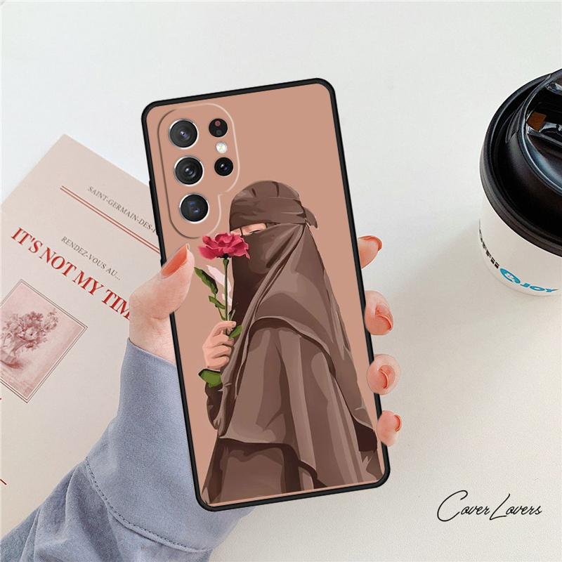 Muslim Islamic Arabic Hijab Girl Phone Case For Samsung Galaxy S24 S25 S23 S22 Ultra Note 10 20 Plus S20 S21 FE Cover