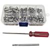 180-Piece Cone Rivet Set with Installation Tool for Leather Decoration