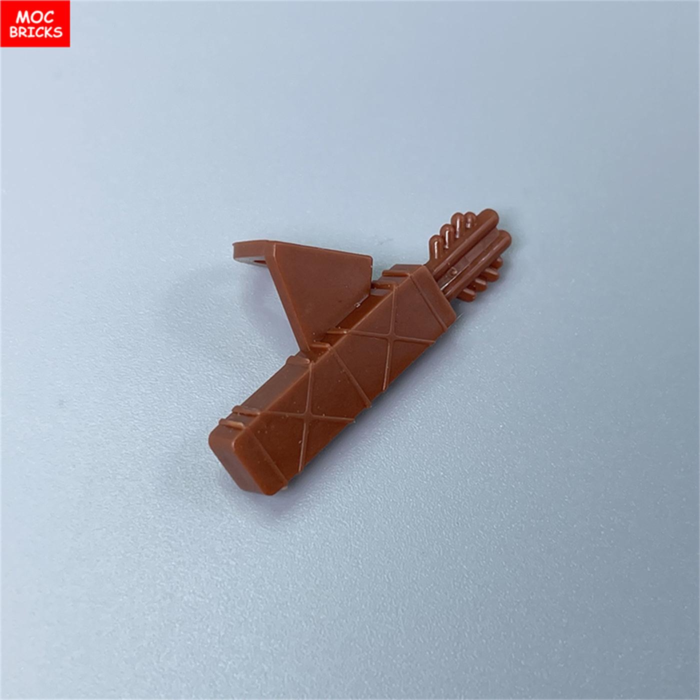 

10 шт./лот MOC Кирпичи Оружие Меч Доспехи Воин Лук Стрела Строительные Блоки, Ориентированные на Обучение Фигурки Действия Игрушки, идеально подходят для детей коричневый