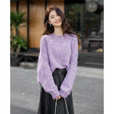 Mokana Sparkle Long Sleeve Knit Top