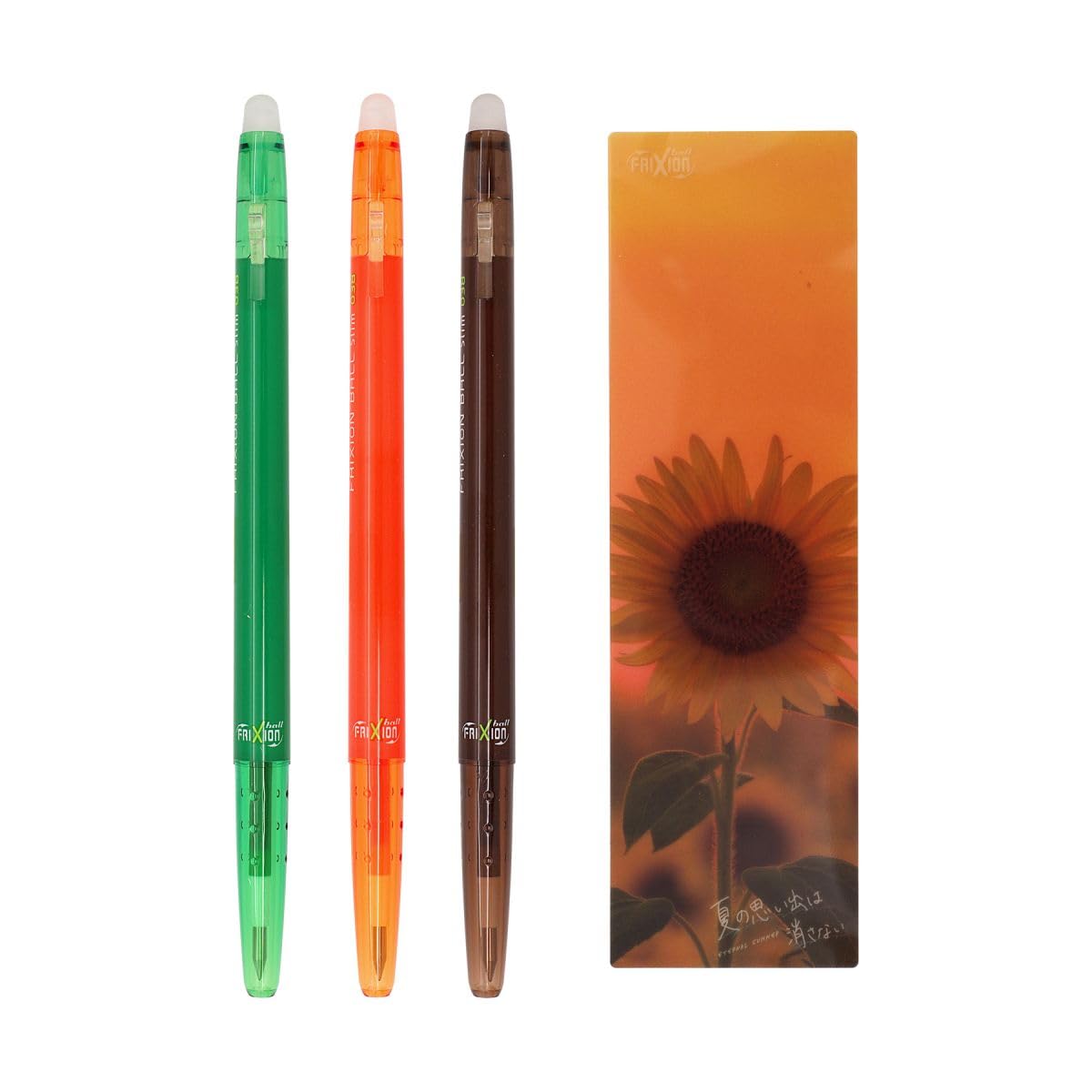 PILOT Летняя Лимитированная Серия FriXion Ball Slim 038 Набор 3 Цвета [Подсолнух (Коричневый, Оранжевый, Зеленый)]