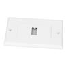 2Pcs HD Multimedia Interface Wall Plate 4K Easy Installation AV Wall Plate with Cable for Home Theater