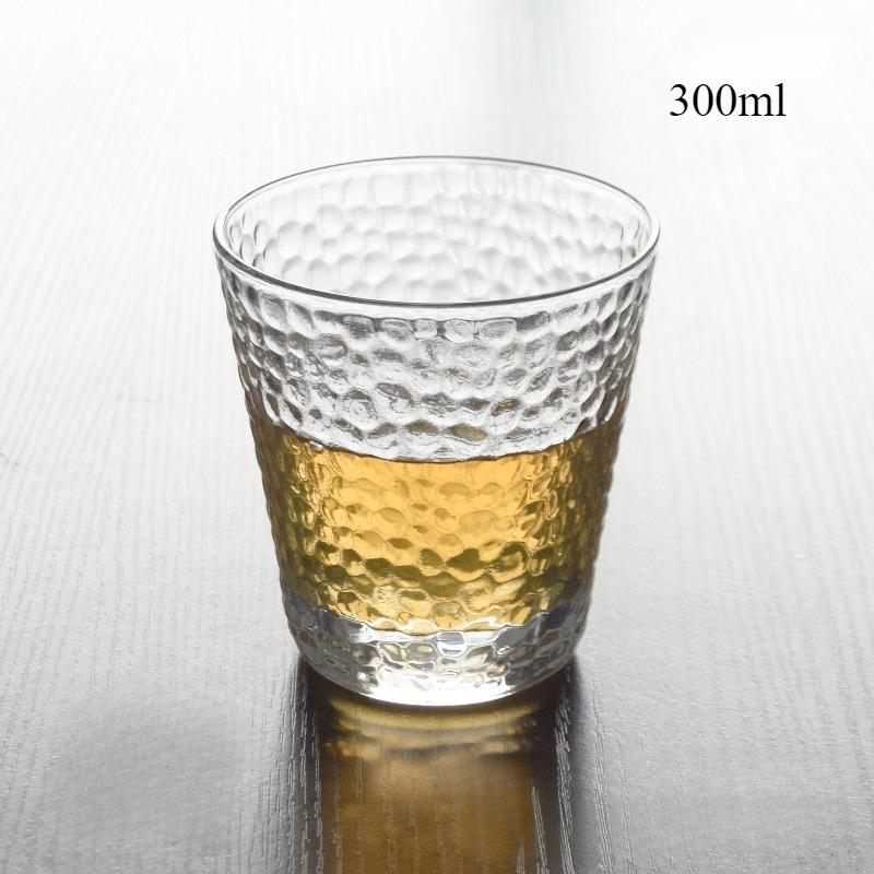 1 Pcs of Creative Glass Hammer Patterned Cups Beer and Juice Cups Transparent Beverage Cups High Appearance Level Beer Tea Cups