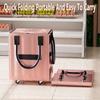 Long Handheld Roller Skating Shopping Bag Foldable Portable Shopping Trolley Large Capacity Waterproof Folding Hand Cart Market