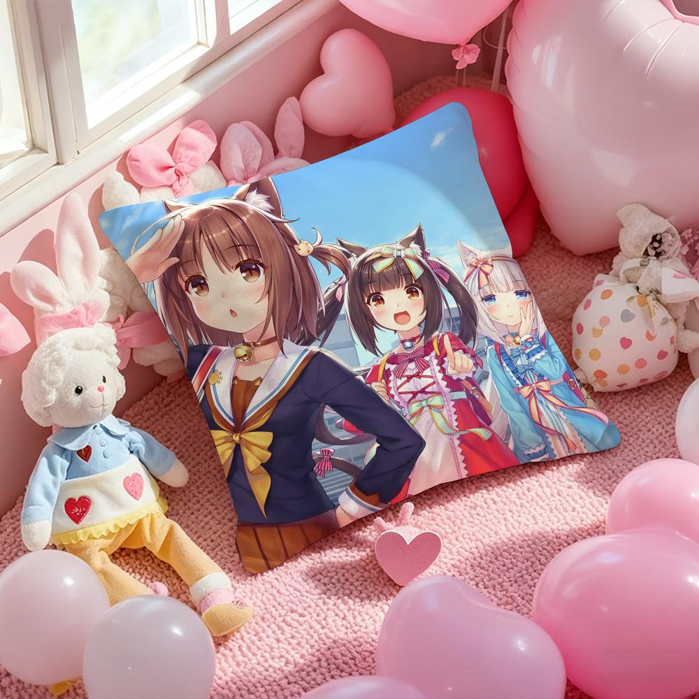 Anime Cat C-catman cartoon Cushion Cover Pattern Printed Pillowcase for Living Room Sofa Cushion Cover & Bedroom Decor