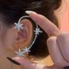 Ohrclips aus plattiertem Metall mit Schmetterlingsmotiv für Frauen, Ohrclips ohne Piercing, funkelnder Zirkonia-Ohrring, Modeschmuck