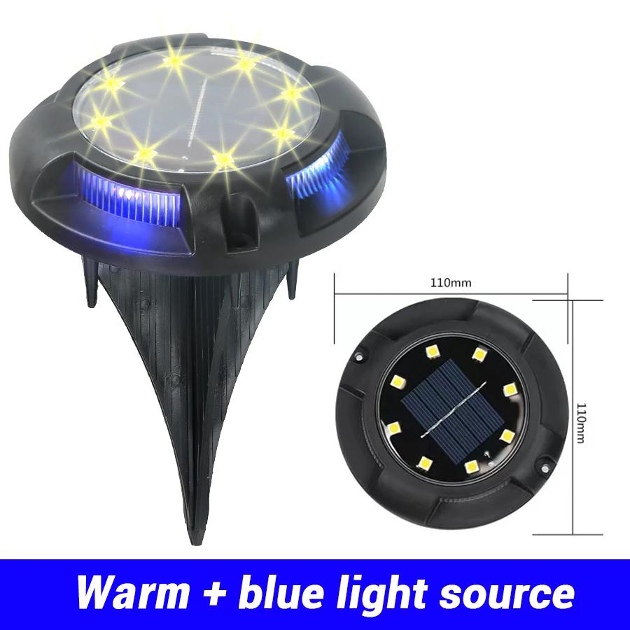 Colorful 12LED Solar Power Disk Light Outdoor Garden Solar Underground Light Deck Light Buried Solar Led Lamp Garden Decor
