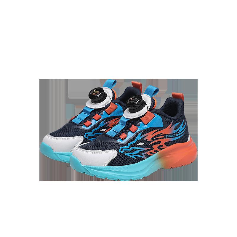 Boys' sports shoes spring new double net breathable middle school children and primary school students casual versatile running sports shoes