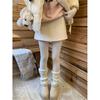 Lambswool Plush Women's A-Line Bodycon Mini Skirt - Autumn Winter 2025