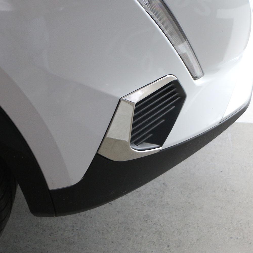 For Peugeot 2008 208 2020 2021 2022 2023 2024 Stainless Steel Car Front Fog Light Lamp Frame Covers Trim Accessories