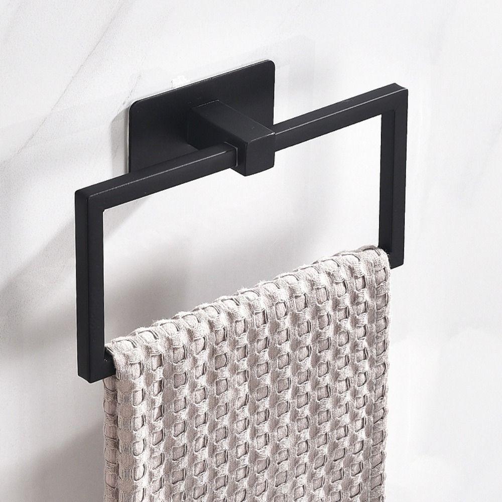 Ventilation Punch Free Towel Ring Rust-proof Hand Towel Ring Modern Towel Ring Hangers  Shower Room