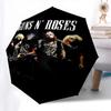 1 peça Guarda-chuva Automático Abre Fecha GUNS N' ROSES Cobertura à Prova de Vento, Botão Automático Abre Fecha10146