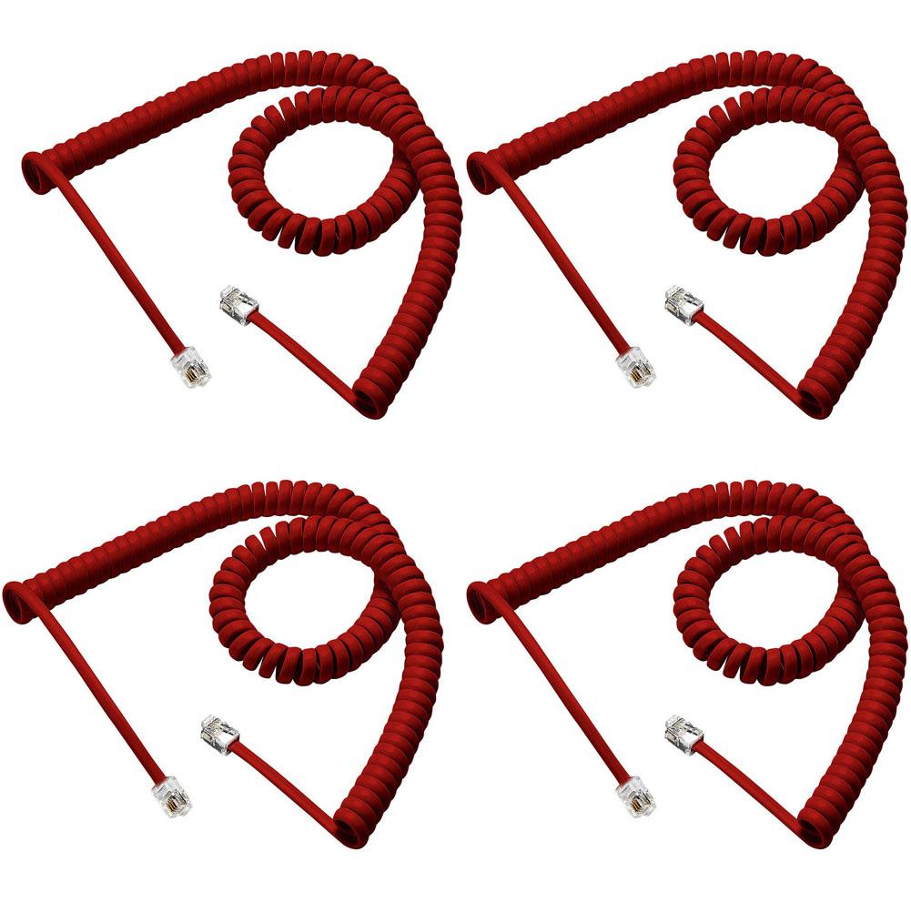 RJ9 4P4C Telephone Cord Detangler,  8Ft Telephone Handset Cord and 360 Degree Rotating Landline Cable Detangler