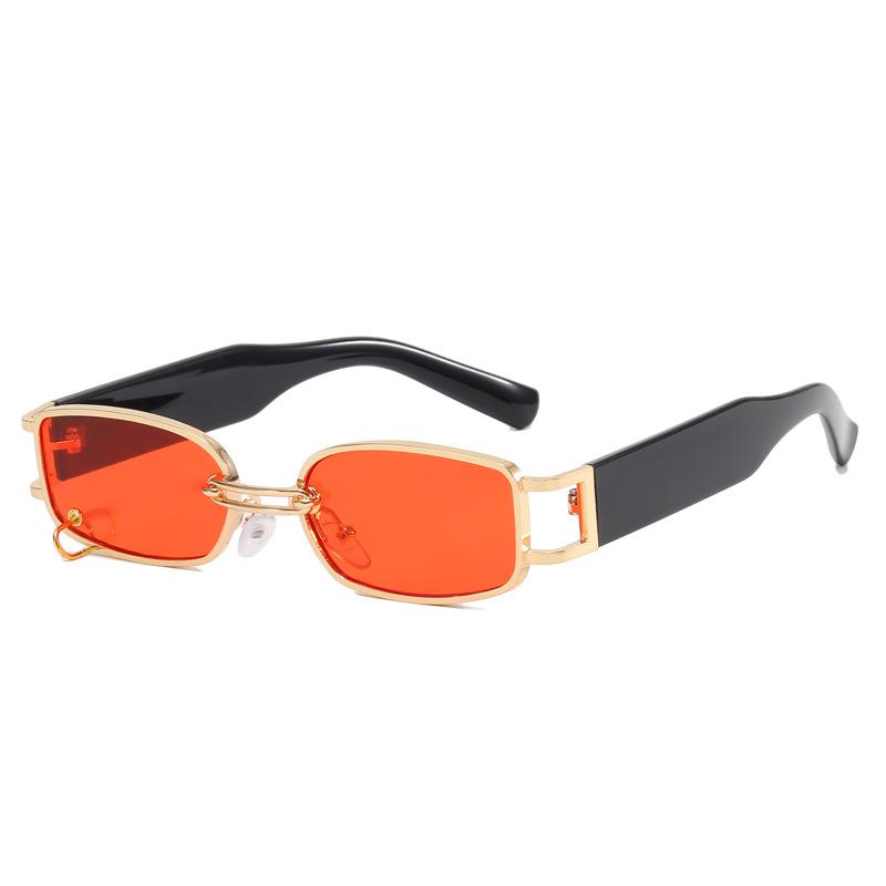 Buckle Sunglasses Small Frame Metal Square Sunglasses Fashion Trendy Personalized Sunglasses Men And Women