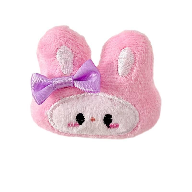 

Cute Plush Cartoon Dog Brooch Pin For Bags Clothes And Decorations Embroidered Animal Design Bunny