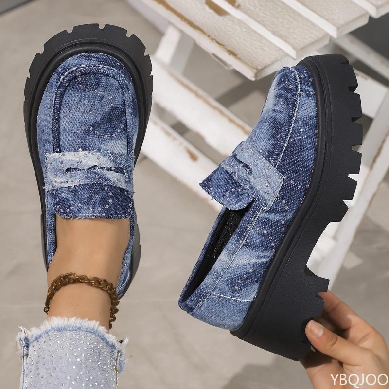 Fashionable Versatile Large Size Thick Sole Elegant Minimalist Single Shoes Women's Spring New Casual Comfortable Women's Shoes