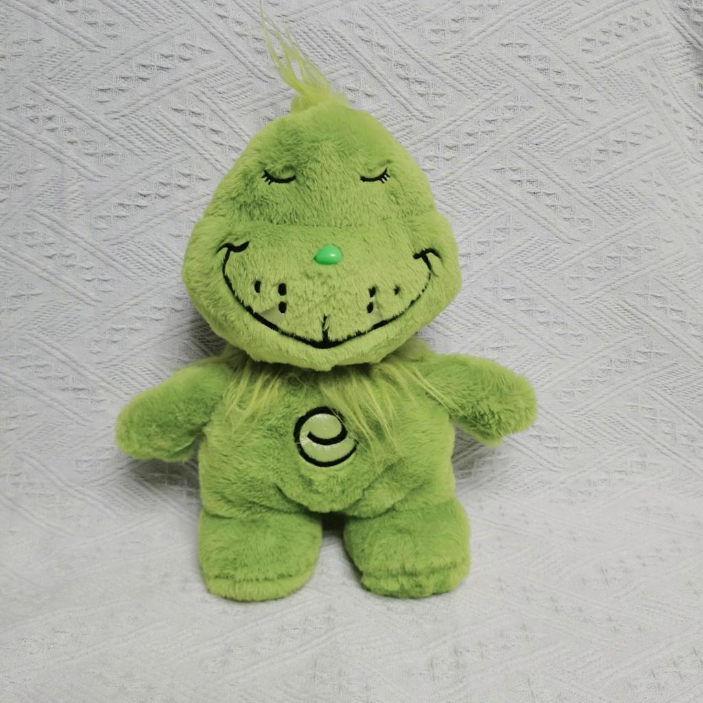 Breathing Glowing Grinch Plush Toy with Music  Light Sleep Aid for Kids