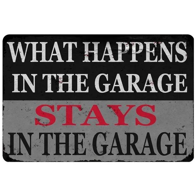 Vintage Metal Tin Signs  My Garage My Rules  Retro Wall Decor Plaque for Game Room Cafe Garage Club Bar Pubs  Iron Painting D