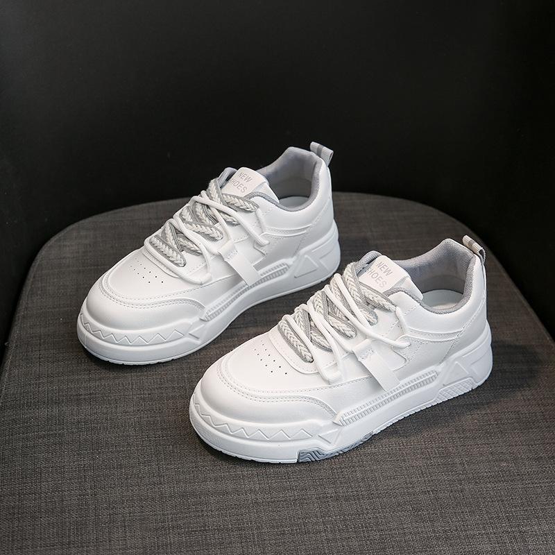 

Универсальные маленькие белые туфли на плоской подошве женские 2025 лето новые дышащие простые ретро немецкие тренировочные туфли кеды спортивная и повседневная обувь 35 серый