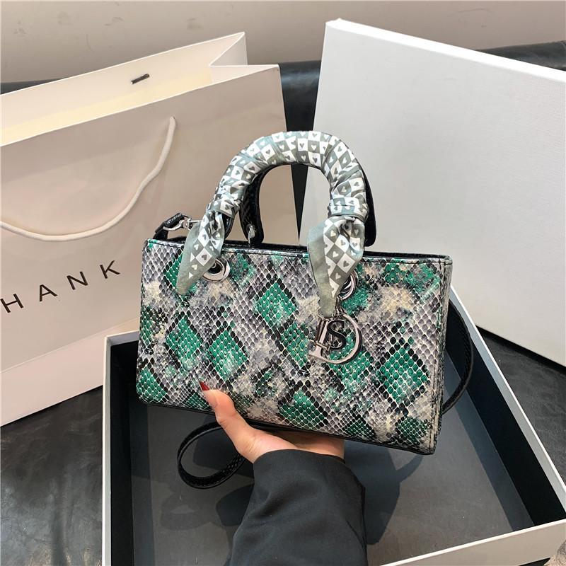 New Fashion Snake Silk Scarf Bag Portable Shoulder Women's Bag