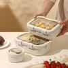 Wheat Straw Lunch Box With Soup Bowl For Office Workers And Students Packaged Food Storage