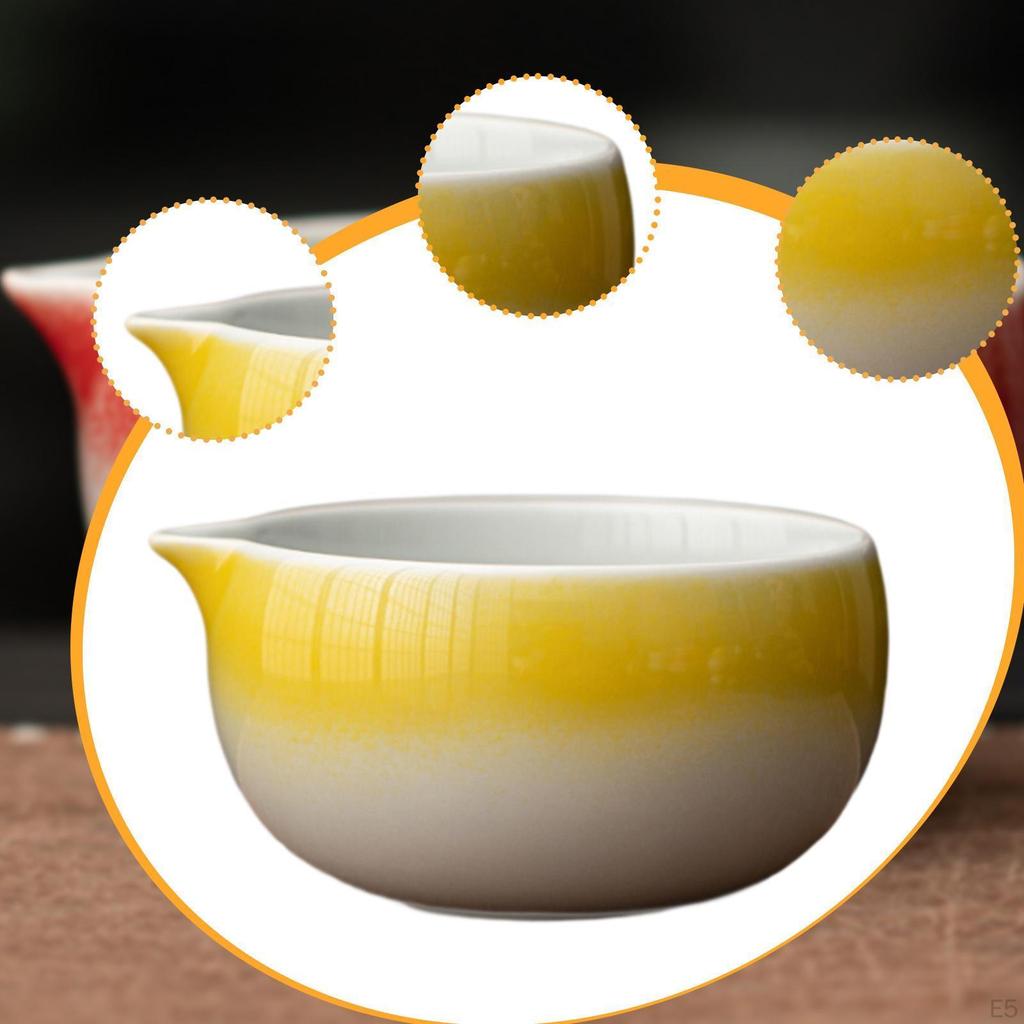 Ceramic Bowl for Matcha, 500ml Capacity with Spout Tea Preparation
