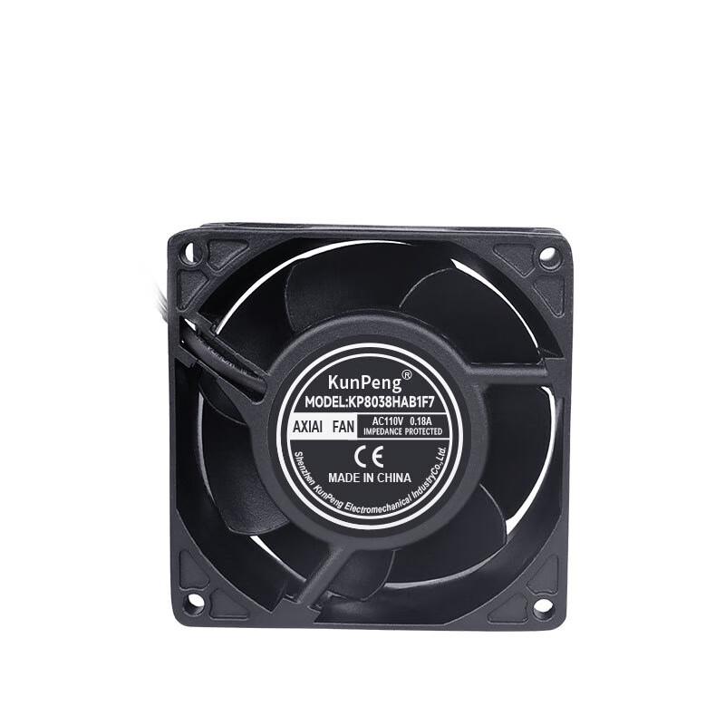 BeiYou AC8038 Всеметаллический высокотемпературный шарикоподшипник Вентилятор охлаждения AC Вилка CN (адаптер в комплекте)