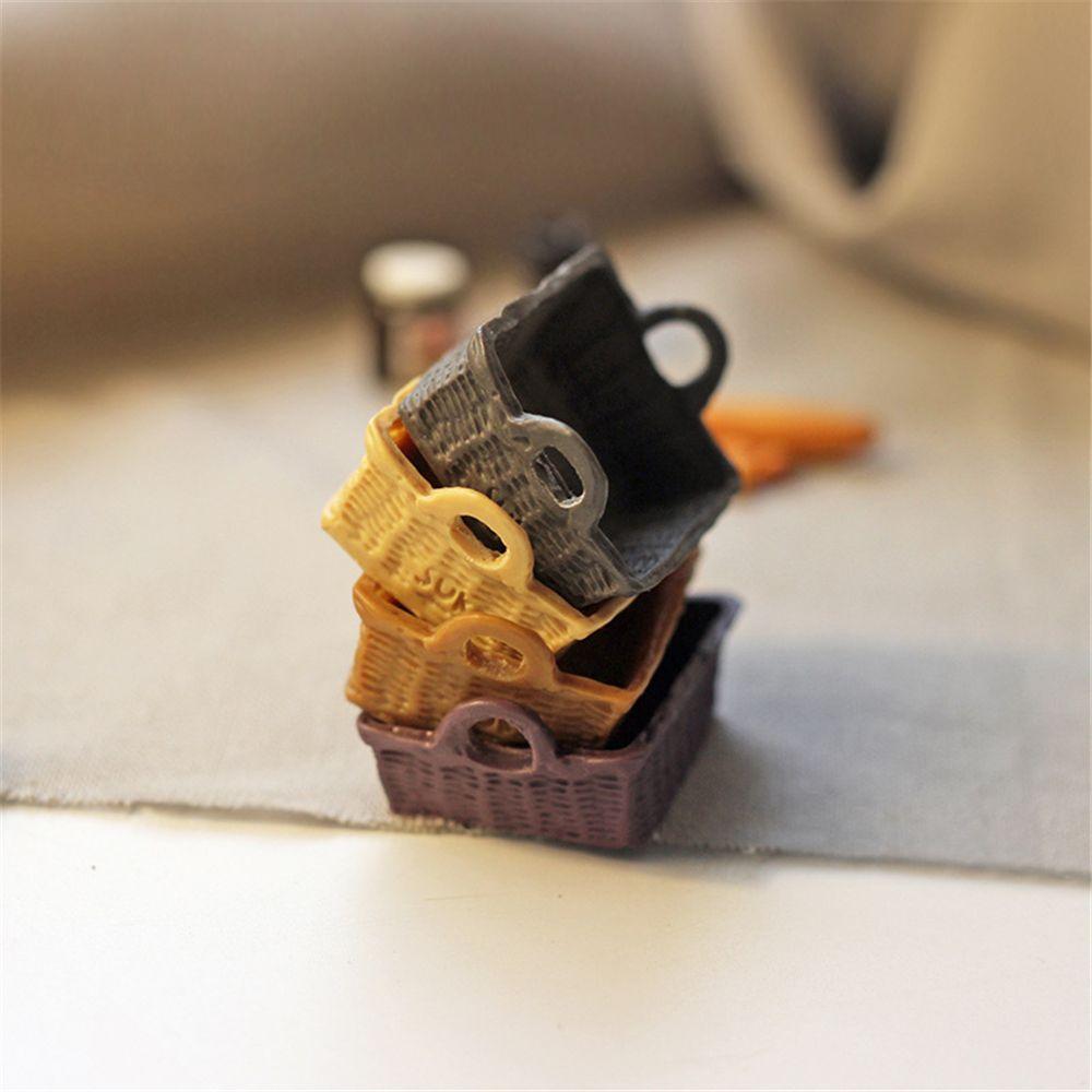 House Ornament Dollhouse Accessories Mini Food Storage Kitchen Tool Model Miniature Storage Basket