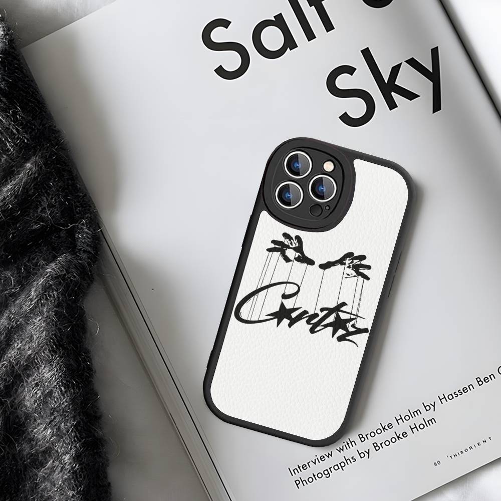 Hot Fashion C-Corteizs Leather Phone Case For IPhone 16 14 15 Pro Plus 13 12 11 Pro Max Silicone Cover