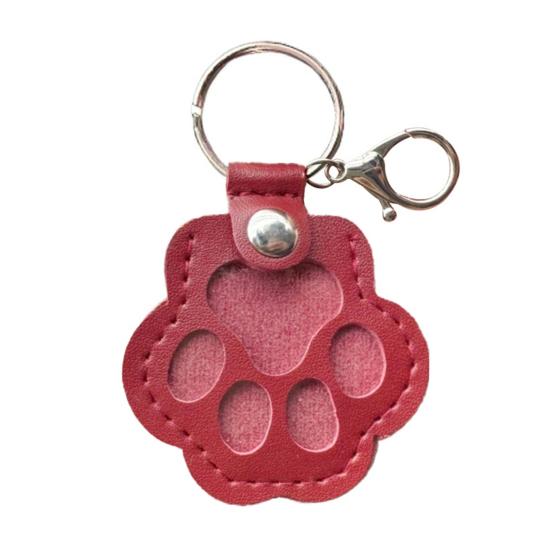 Pet Hair Keepsake Keychain Dog Cat Paw Shape Hair Storage