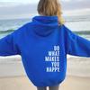 Womens Hooded Sweatshirt Streetwear Loose Fit Long Sleeve Printed Pullover Casual Top