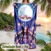 Miraculous Ladybug Beach Towel, Personalized Custom Text, Quick Dry Soft Large Towel For Swimming Pool Travel