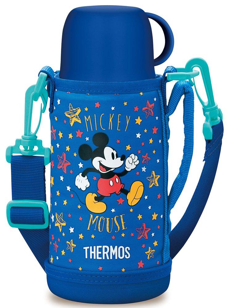 Thermos Garrafa Disney Mickey Blue Star BLS Isolada a Vácuo, 2 Vias, Mouse, 630ml/600ml, FHO-600WFDS