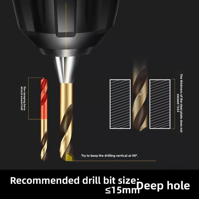 Double-head Twisted Drill Bit, Stainless Steel with High Hardness, Electric Drill Chuck for Hole Drilling, Tungsten Steel Alloy Steel Drill Bit