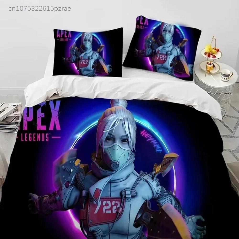 A-Apex Legends Game Gamer Cartoon Bedding Set Bedroom Soft Modern Bedspreads Comefortable Duvet Cover Quilt Cover And Pillowcase