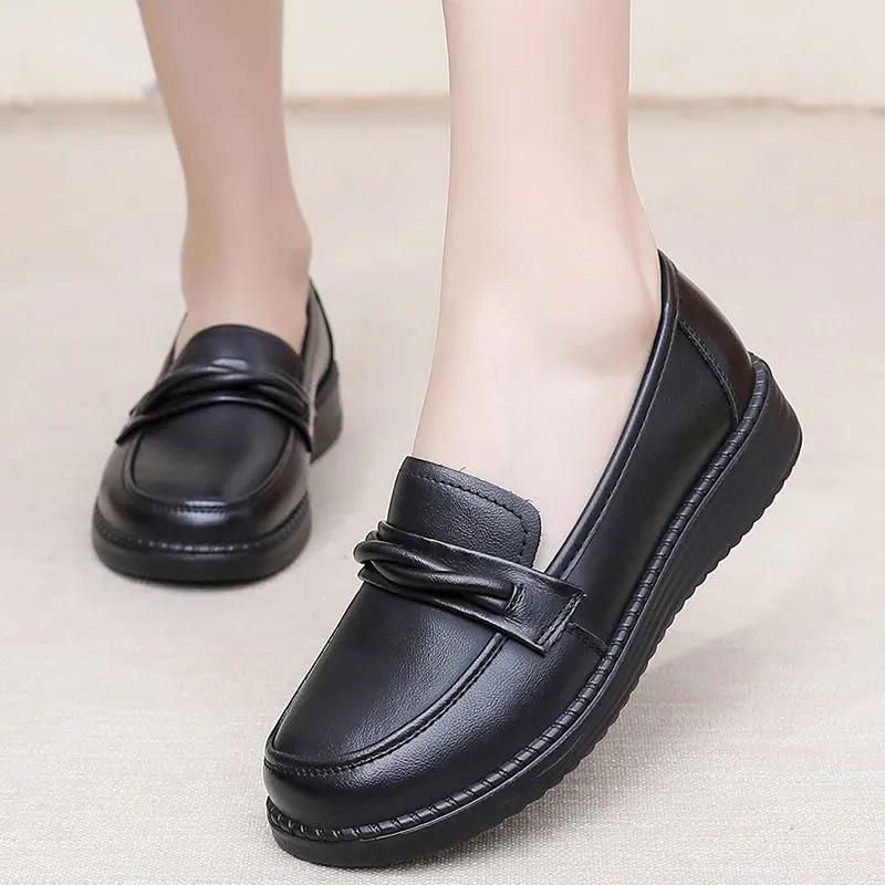 Women's Shoes Spring and Autumn Flat-bottomed All-match Soft-soled Shoes Fashion Single Shoes Women