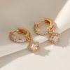 Fashion Water Droplets Dangle Earrings for Women Sparkling Zirconia Fashion Jewelry Gift