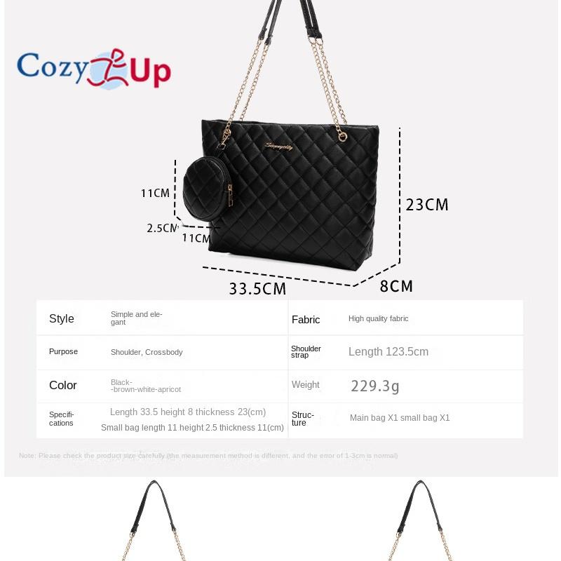 Cozy Up Women's Bag Classic Lingge Embroidered Bag Chain Bag Women's Large Capacity Combination Bag