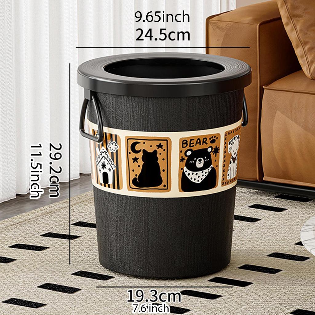 Trash Can Without Lid Paper Basket Minimalist Versatile Elegant Wastebasket Waste Bin for Indoor