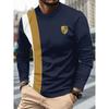 2025 New Autumn Men Round-neck Casual Streetwear Loose and Fashionable Sportswear Letter-patterned Creative Long-sleeved T-shirt
