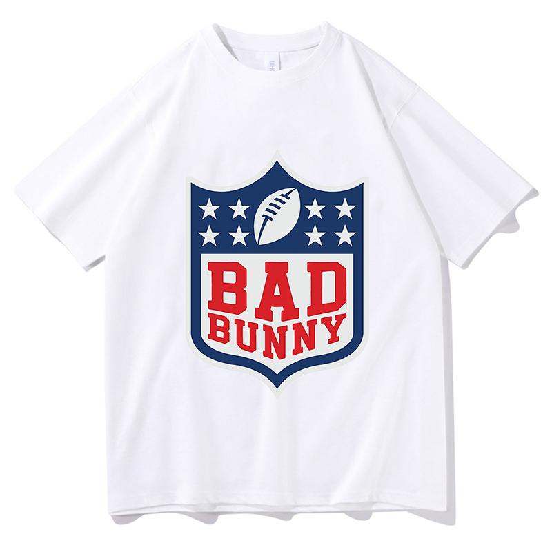 

Bad Bunny Super Bowl 2026 T-shirt Summer Short Sleeve Men O-neck Tshirts Pure Cotton Unisex Oversized Streetwear Print Tees Tops S