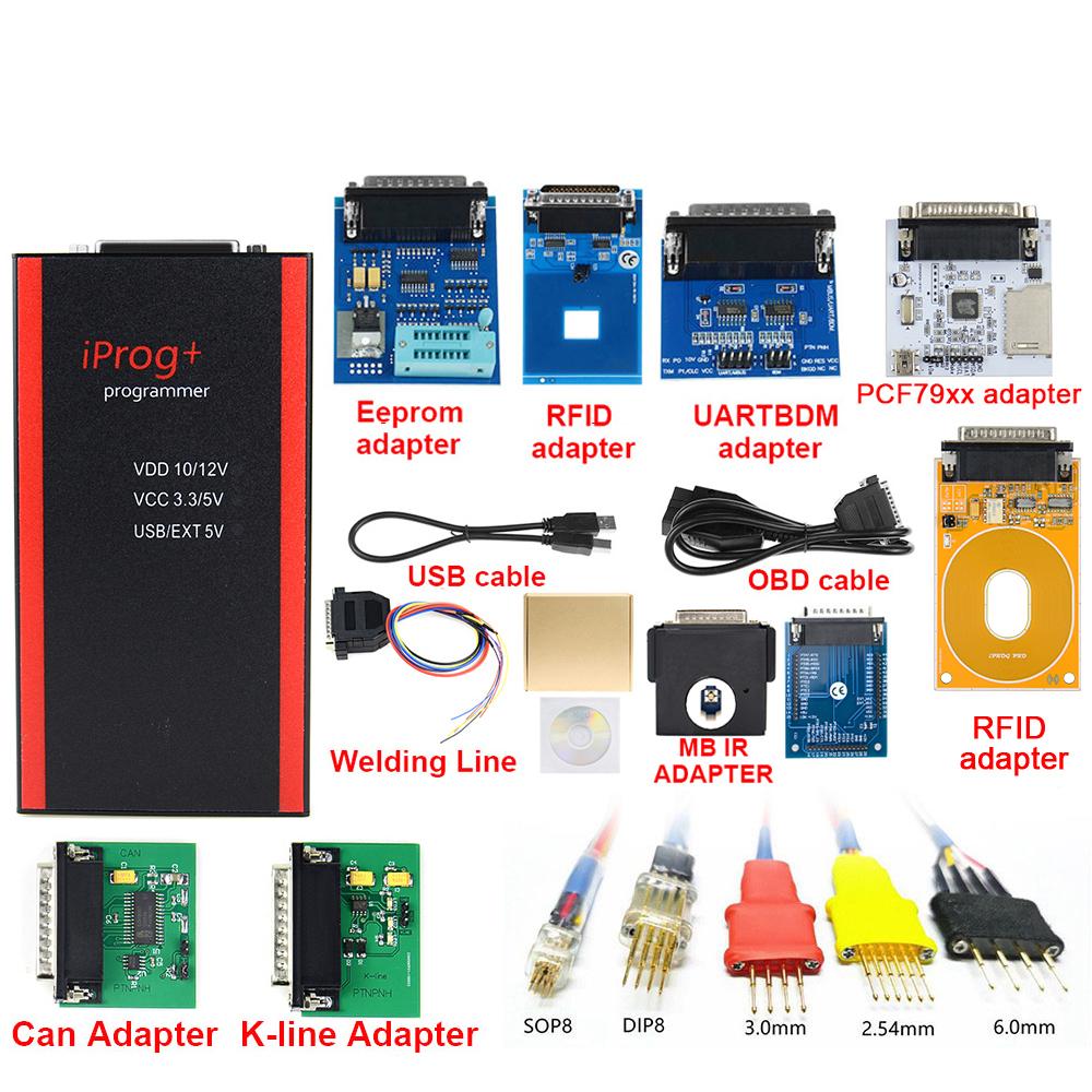 2025 IPROG Pro V87 Set complet ECU programator cheie Iprog+ Eeprom IMMO Resetare radio auto Kilometru bord