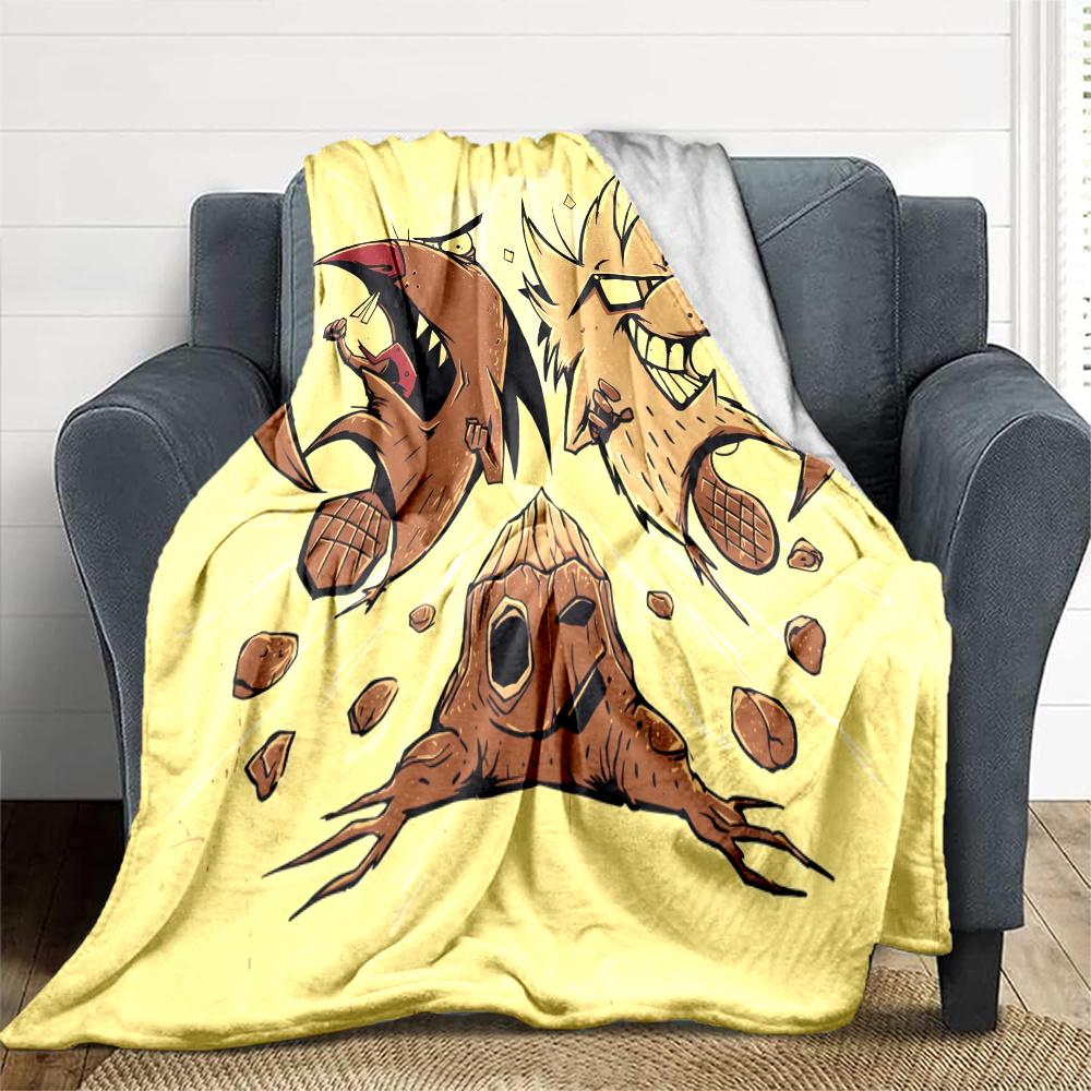 The Angry Beavers Flannel Blanket, High quality Comfortable for All Seasons, Home Decor, Warmth and Comfort