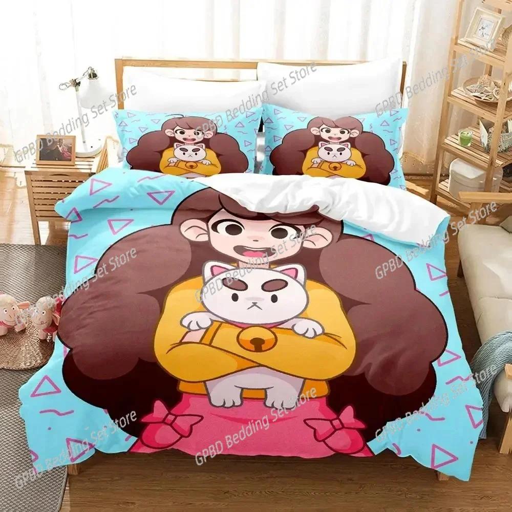 Cartoon Bee PuppyCat 3D NEW Duvet Cover Pillowcase Bedding Set Adult Boy Girl Bedroom Decoration Children Single Double Large