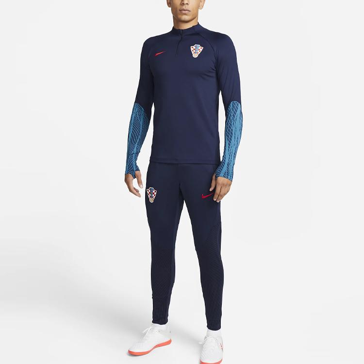 Nike Croatia Qatar World Cup Soccer Pants with Logo Men Bottoms Dark-Blue DH6478-498