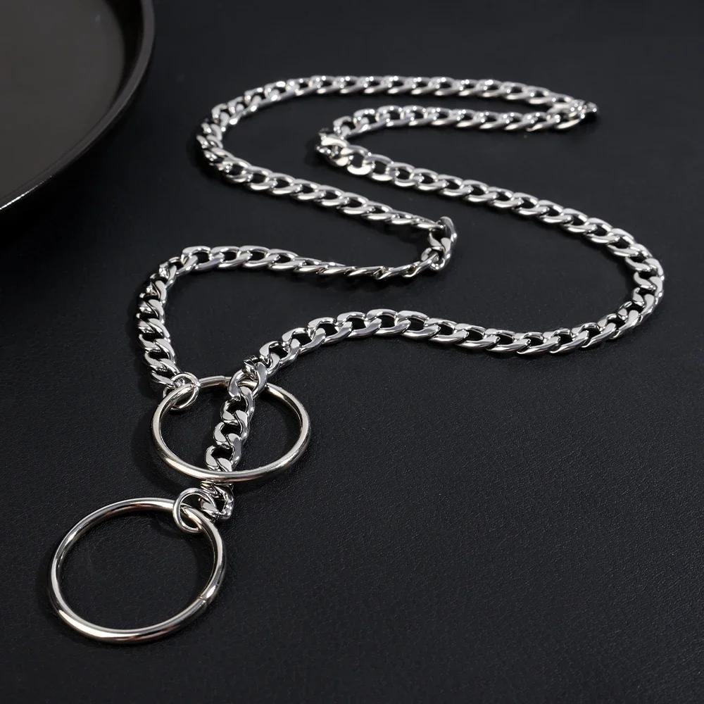 

Stainless Steel Heart Necklace Summer Women Girls Retro Punk Silver Color Necklace Elegant Versatile Necklace Fashion Accessory