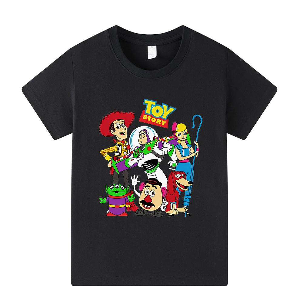 A1382 Kids Boys Girls Print Short Sleeves T-shirt Top 100cm