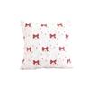 Plush Christmas Decorative Cushion Cover Christmas Tree Wreath Pattern Embroidered Sofa Cushion Slipcover Square Hidden Zipper
